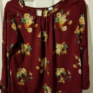 Fall Colored Top with Open Sleeves